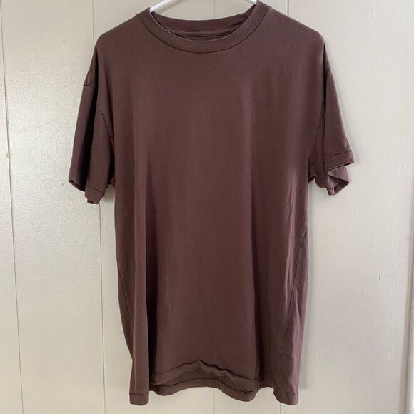 Abercrombie & Fitch Brown Relaxed Fit Tee M Soft A&F Essentials Minimalist Unise - Picture 1 of 5
